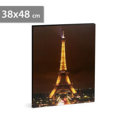 Family LED-es fali hangulatkép - " Eiffel torony" - 2 x AA, 38 x 48 cm (58485)