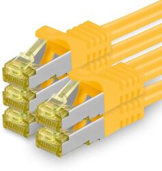 1aTTack. de Cat. 7 network cable 5m yellow pack of 5 Cat7 Ethernet cable network LAN cable raw cable 10 Gb s SFTP PIMF LSZH set patch cable with Rj 45 plug Cat. 6a - 4251073616117