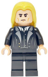 LEGO® Minifigurák Lucius Malfoy - Black Suit, Bright Light Yellow Hair, Plain Legs hp526 (hp526)