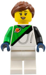 LEGO® Minifigurák Space Explorer - Female, Bright Green and White Spacesuit, Reddish Brown Ponytail cty1830 (cty1830)