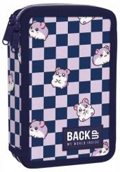 BackUP Penar cu accesorii BackUp 8 DW - Chessboard Hamsters, 2 fermoare (710131) Penar