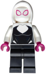 LEGO® Minifigurák Ghost-Spider / Spider-Gwen (Gwen Stacy) - Black Legs, White Basic Smooth Hood, Magenta Hands sh1030 (sh1030)