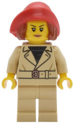 LEGO® Minifigurák Tudor House Patron / Food Critic - Tan Jacket and Legs, Red Hat with Hair, Soft Folded Brim twn510 (twn510)