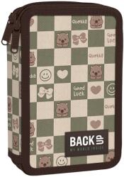 BackUP Penar cu rechizite BackUp 8 DW - Cute Checkered, 2 fermoare (710100) Penar