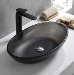 Wellis Magnolia 55x35 cm pultra ültethető mosdó, fekete WF00209 (WF00209)