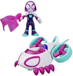 Spidey And His Amazing Friends Spidey si prietenii, Ghost-Spider, figurina si masina Figurina