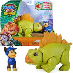 Spin Master Paw Patrol Paw Patrol si dinozaurii, Dinozaur cu catelus, set de figurine, Chase Figurina