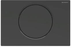 Geberit Clapeta actionare rezervor wc cu spalare start-stop, negru mat cu inel negru lucios , Geberit Sigma10 (115.758.16.5)