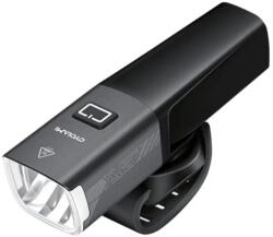 CYCLAMI X7 USB-ről tölthető első lámpa, alu házas, gumipántos, cserélhető akkumulátor, 1000 lumen, fekete