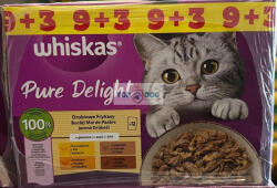 Whiskas PURE DELIGHT baromfi válogatás aszpikban 12x85g (9+3ajándék)