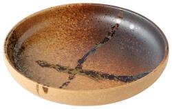 Made in Japan Farfurie pentru cină WABI SABI 22 cm, maro, margine înaltă, ceramică, MIJ (MIJC1013)
