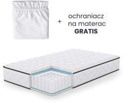 AKORD rugós matrac védőhuzattal 120x200 cm H3 fehér 24 cm magas (AKO-MATZPOKR120200H24)