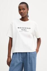 Weekend Max Mara pamut póló SABATO - fehér M