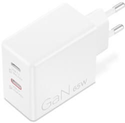 Lenovo Dual USB-C 65W GaN Charger - White (G0A6065WEU) - mzona