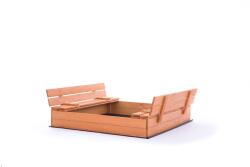 Bestent Ladă de nisip din lemn impregnat 120 cm, cu bănci și capac SUN (PS120IMP)