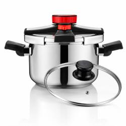 HAEGER Oala sub presiune 2in1 HAEGER EASY COOKER 2 IN 1, 22 cm, Capacitate 6L, Corp din inox, 3 sisteme de siguranta, Compatibila cu toate tipurile de plite, otel inoxidabil, Argintiu (RZHGPC-6SS.022A)