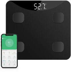 HAEGER Cantar inteligent HAEGER INTELISCALE, Bluetooth, Aplicatie IOS si Android, 4 senzori, greutate maxima 180 kg, Masa musculara, Grasime corporala, nivel de hidratare, Negru (RZHGBS-DIG.014A) - brico Cantar baie