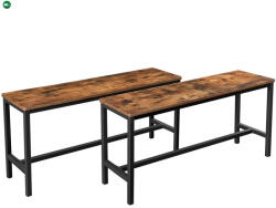 VASAGLE Konyhai ülőpad 2db, rusztikus barna 108x33x50cm