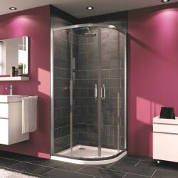  Cabina de dus semirotunda Huppe, X1A, cu usi culisante, 90x90 cm, R55 cm (140604)