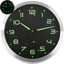 Verk Group Fluoreszkáló Falióra Nagy Csendes Világító Számok Csillagok 30cm (27455)