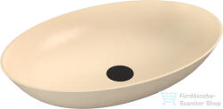 SAPHO BANERA OVAL 60x40 cm-es öntöttmárvány mosdó, matt bézs 14397_81 (14397_81)