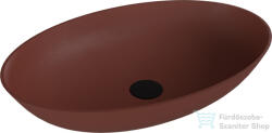 SAPHO BANERA OVAL 60x40 cm-es öntöttmárvány mosdó, matt barna 14397_71 (14397_71)