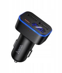 hoco. autós töltő LCD-vel 2x Usb A 1x Usb C QC3.0 Pd 42W (Z63A)