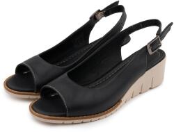 Vlnka Sandale de damă cu Velcro din piele Liliana negru mărimi încălțăminte adulți 40 (15-002046-40)