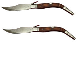 Depox Set doua bricege de vanatoare cricket, lamă oțel inoxidabil, maro, 38 cm (2109)