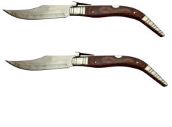 Depox Set doua bricege de vanatoare cricket, lamă oțel inoxidabil, maro, 50 cm (2112)
