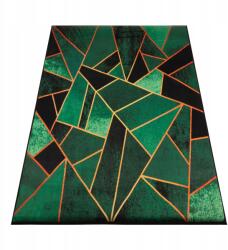  Szőnyeg 120x170 Zöld Fekete Nappaliba Modern Csúszásgátló Mozaik Bcf (5K)