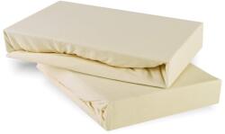  EMI krémszínű 100% pamutjersey gumis lepedő, 120x200-as lap
