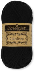 Scheepjes Cahlista 110 Jet Black - fekete pamut fonal