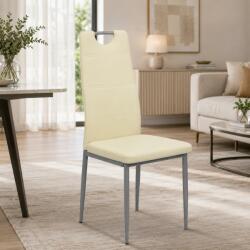 XACT Scaun de living si bucatarie BUC 264, piele ecologica, picioare metalice, spatar inalt, 120 kg (9999-2781-2417) - drimus