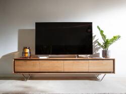  Comoda TV lemn masiv de salcam Stonegrace 200/35/45 cm (22755)