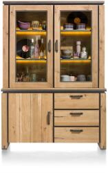  Bufet cu vitrina Farmland stejar 150/35-45/210 cm (39620-RWB) Bufet