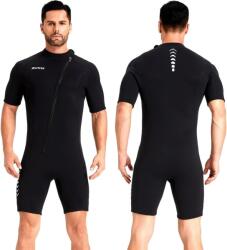 ZCCO shorty búvárruha 3mm neoprén, elöl cipzáras - fekete - 2XL-es méret