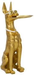  Statueta caine cu tava Dogie auriu 30/64/91 cm (0120090001)