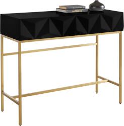  Consola Minfi cu 2 sertare neagra 110/50/85 cm (60592651)