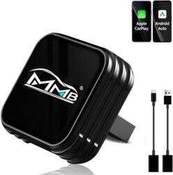 MMB CP-Ultra 2026 vezeték nélküli CarPlay adapter, 2 az 1-ben iPhone és Android Auto, Wi-Fi 6, Bluetooth 5.4