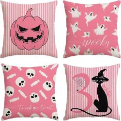 Moerstar Halloween párnahuzat szett, 45x45 cm, tök-szellem-denevér minta - 4 db
