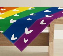 Artoid Mode Rainbow Love LGBT mosható asztalterítő - 85x85 cm