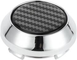 ABSOPRO univerzális kerékközép kupak szénszálas mintázat, ezüst - 64 mm