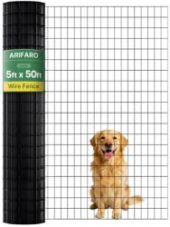 ARIFARO hegesztett drótháló kerítés tekercs 1, 5x15, 2 m, 5x7, 5 cm szemméret, 2 mm PVC bevonatú, tűzihorganyzott