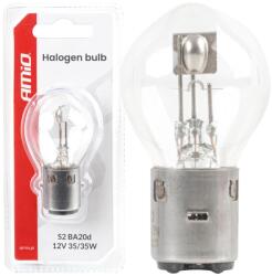AMiO Bec Halogen BA20d, S2, 12V, 35 35W, pentru Moto si Scuter, Sticla Clara, 1 Bucata (04919)