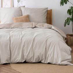 BEDSURE pamut ágyneműhuzat szett, kétszínű, 3 részes - bézs/taupe - 220x240 cm