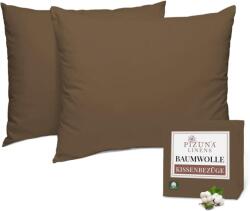 Pizuna Prémium Pamut Párnahuzat Szett, 70x90 cm, 2 db, Woody Brown, 400 Szálas Hosszúszálú Pamut Szatén, Légáteresztő, Öko-Tex Tanúsított
