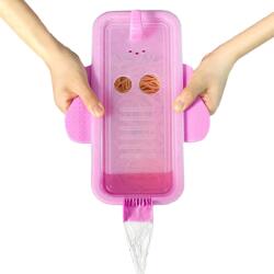 HMZXSY mikrohullámú tésztafőző edény szűrővel, elefánt forma, 2000 ml - lila