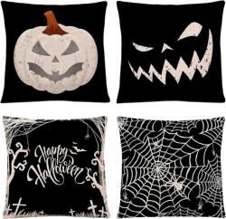 Moerstar Halloween párnahuzat szett, tök-szellem-denevér minta - 45x45 cm, 4 db