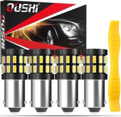 OUSHI BA9S LED izzó, 6500K xenon fehér, 12V/24V, 4 db (BA9S)